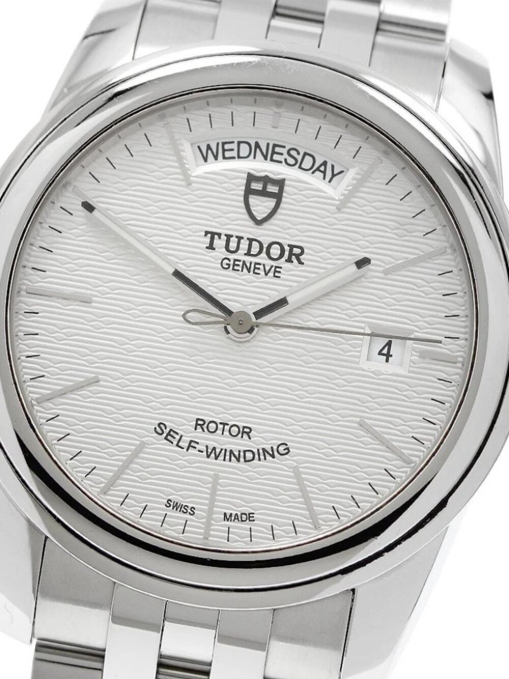 TUDOR Glamor Date Day 56000 Silver Dial Automatic Men's Watch_948072